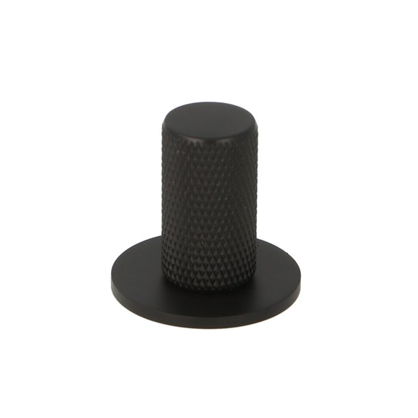 Riflet Mbelknop "House" - Mat Sort- 14mm