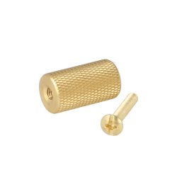 Riflet Mbelknop "House" - Brstet Messing med Lak- 14mm