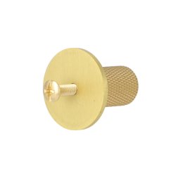 Riflet Mbelknop "House" - Brstet Messing med Lak- 14mm