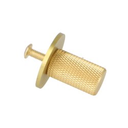 Riflet Mbelknop "House" - Brstet Messing med Lak- 14mm