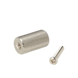 Riflet Mbelknop "House" - Brstet Stl Look - 14mm