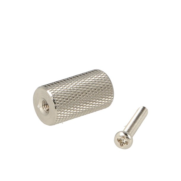 Riflet Mbelknop "House" - Brstet Stl Look - 14mm