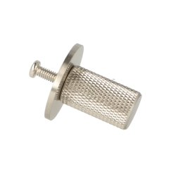 Riflet Mbelknop "House" - Brstet Stl Look - 14mm