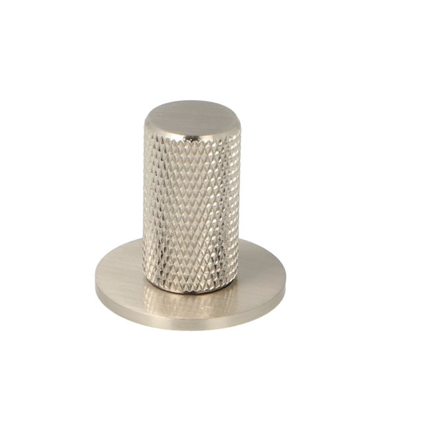 Riflet Mbelknop "House" - Brstet Stl Look - 14mm