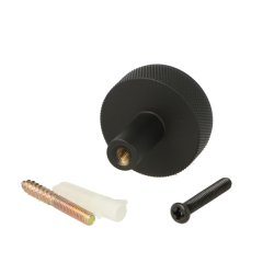 Riflet Mbelknop "House" - Mat Sort - 32mm