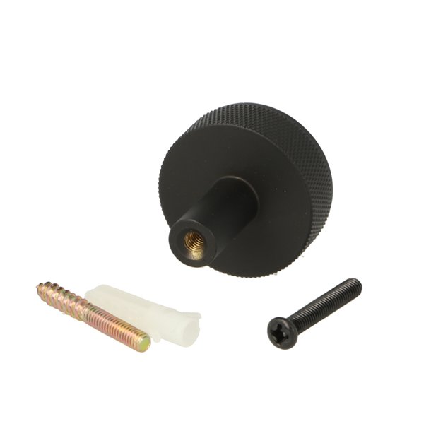 Riflet Mbelknop "House" - Mat Sort - 32mm