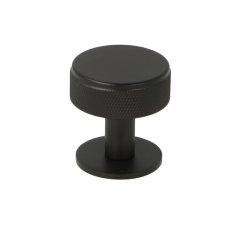 Riflet Mbelknop "House" - Mat Sort - 32mm