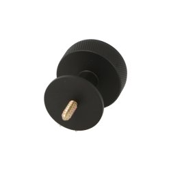 Riflet Mbelknop "House" - Mat Sort - 32mm