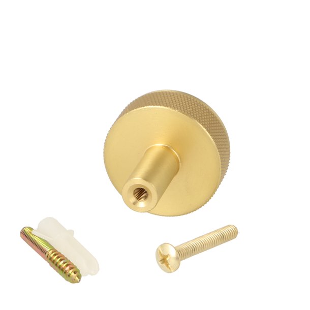 Riflet Mbelknop "House" - Brstet Messing med Lak - 32mm