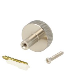 Riflet Mbelknop "House" - Brstet Stl Look - 32mm