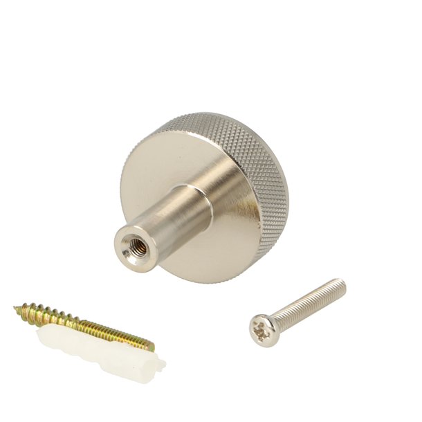 Riflet Mbelknop "House" - Brstet Stl Look - 32mm