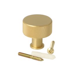 Riflet Mbelknop "House" - Brstet Messing med Lak - 32mm