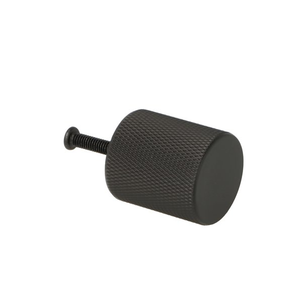 Riflet Mbelknop "House" - Mat Sort - 25mm