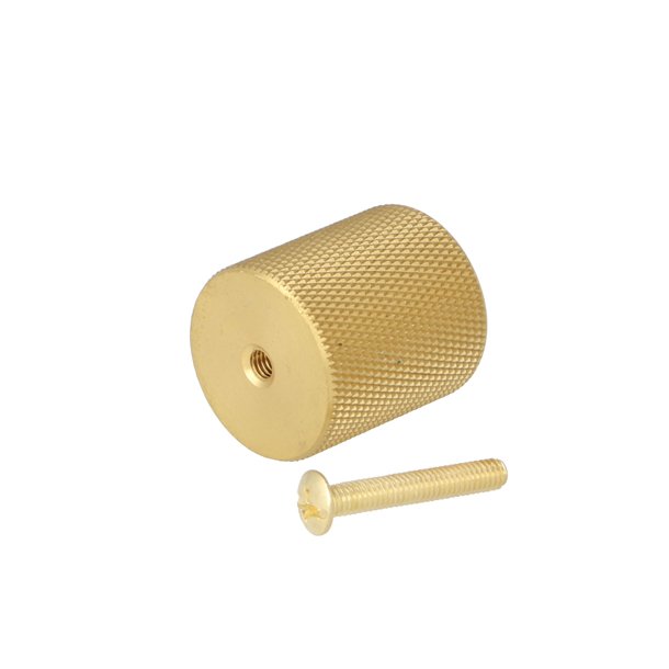 Riflet Mbelknop "House" - Brstet Messing med Lak - 25mm