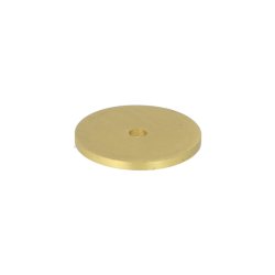 Bundplade "House & Justa" - Brstet Messing med Lak - 28mm