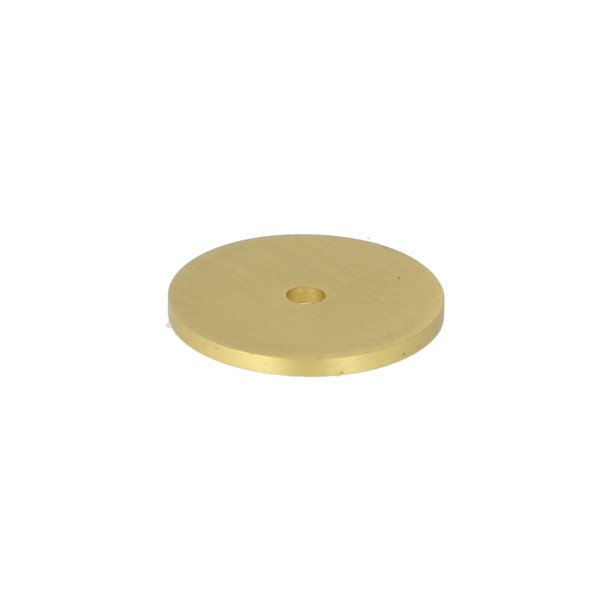 Bundplade "House & Justa" - Brstet Messing med Lak - 28mm