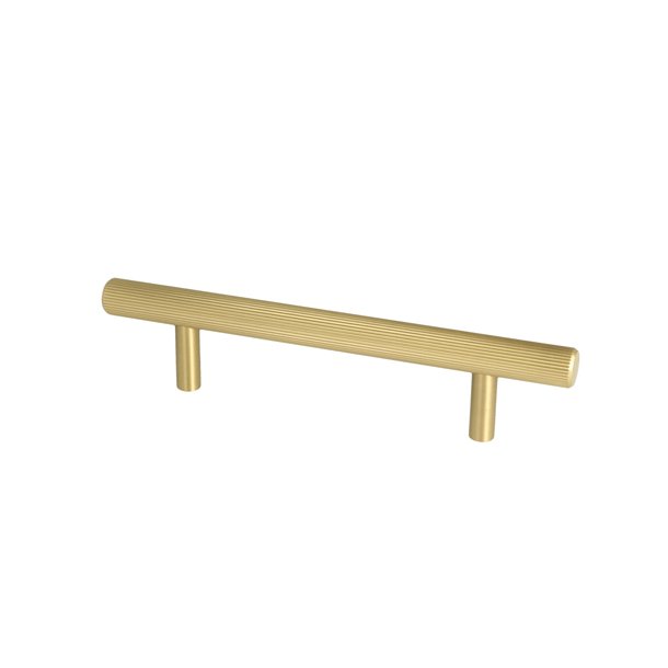 Linjeret Greb "Justa" - Brstet Messing med lak - cc 96mm