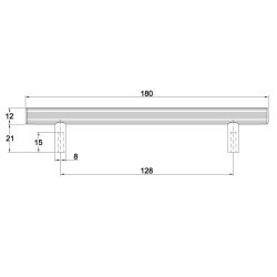 Linjeret Greb "Justa" - Mat Sort - cc 128mm