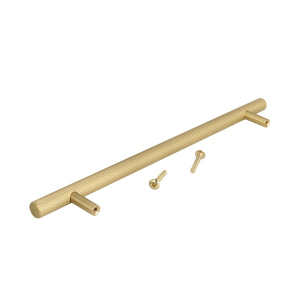 Linjeret Greb "Justa" - Brstet Messing med Lak - cc 192mm