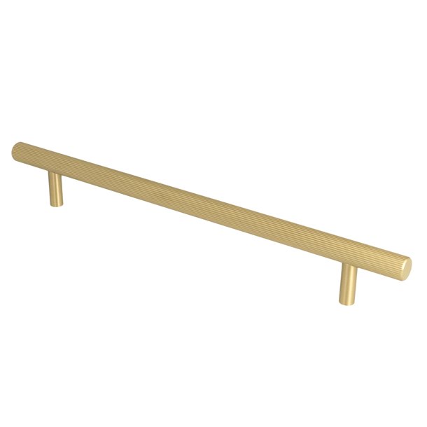 Linjeret Greb "Justa" - Brstet Messing med Lak - cc 192mm