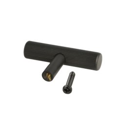 Linjeret T-Bar "Justa" - Mat Sort - 50mm