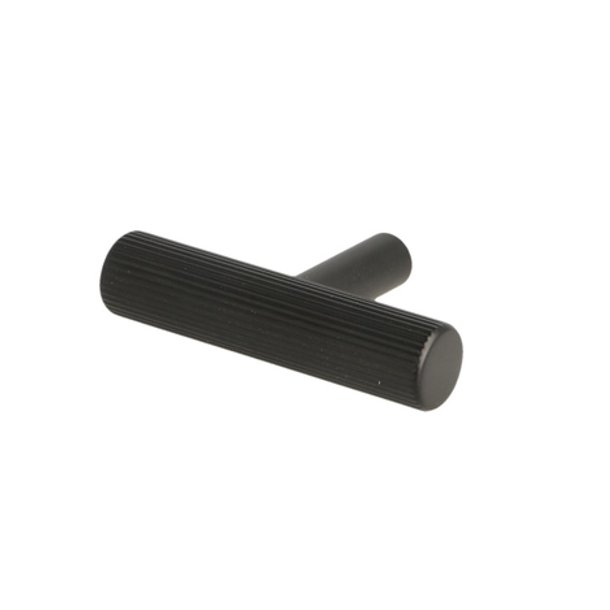 Linjeret T-Bar "Justa" - Mat Sort - 50mm