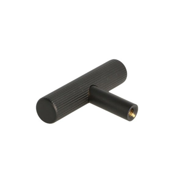 Linjeret T-Bar "Justa" - Mat Sort - 50mm