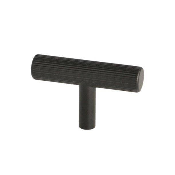 Linjeret T-Bar "Justa" - Mat Sort - 50mm