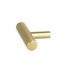 Linjeret T-Bar "Justa" - Brstet Messing med Lak - 50mm