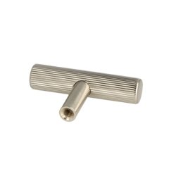 Linjeret T-Bar "Justa" - Brstet Stl Look - 50mm