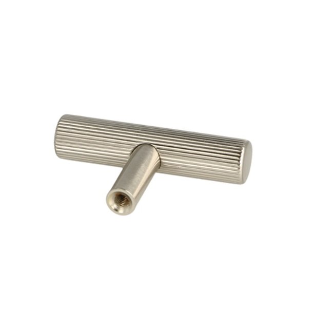 Linjeret T-Bar "Justa" - Brstet Stl Look - 50mm