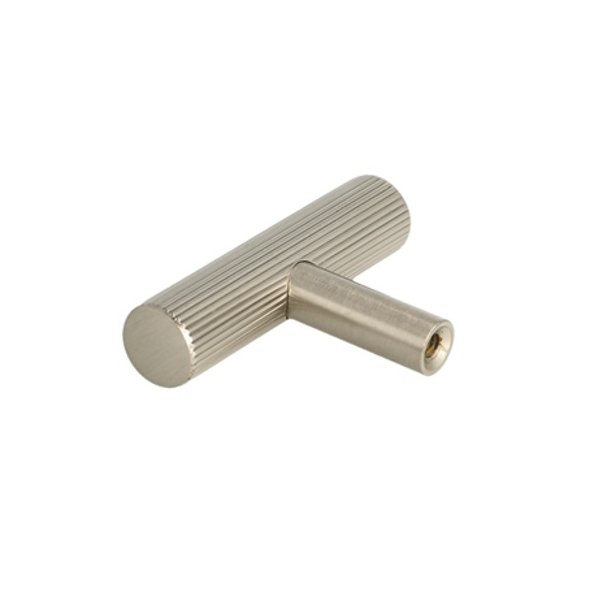 Linjeret T-Bar "Justa" - Brstet Stl Look - 50mm