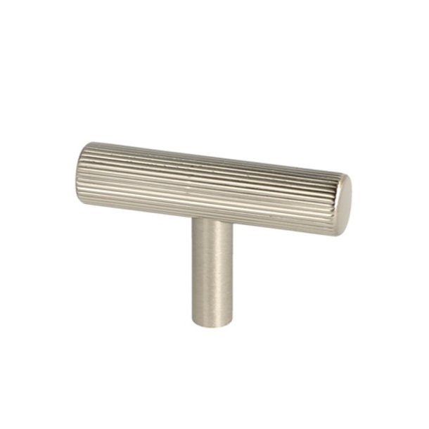 Linjeret T-Bar "Justa" - Brstet Stl Look - 50mm