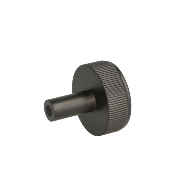 Linjeret Knop "Justa" - Mat Sort - 32mm