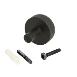 Linjeret Knop "Justa" - Mat Sort - 32mm