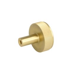 Linjeret Knop "Justa" - Brstet Messing med Lak - 32mm