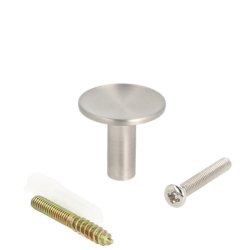 Mbelknop "Maia" - Brstet Stl Look - 24mm