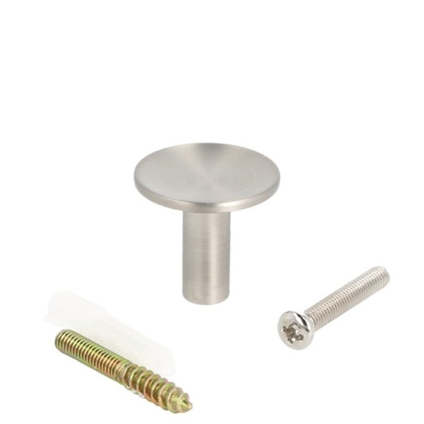 Mbelknop "Maia" - Brstet Stl Look - 24mm