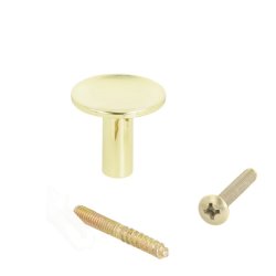 Mbelknop "Maia" - Poleret Messing med Lak - 24mm