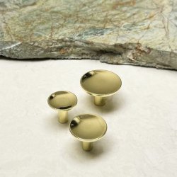 Mbelknop "Maia" - Poleret Messing med Lak - 35mm