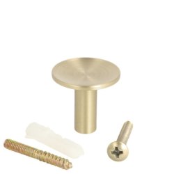 Mbelknop "Maia" - Brstet Messing med Lak - 24mm