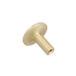 Mbelknop "Maia" - Brstet Messing med Lak - 24mm