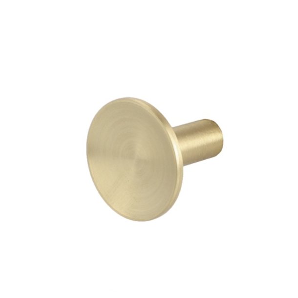 Mbelknop "Maia" - Brstet Messing med Lak - 24mm