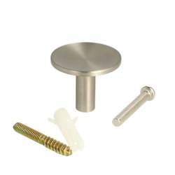 Mbelknop "Maia" - Brstet Stl Look - 28mm