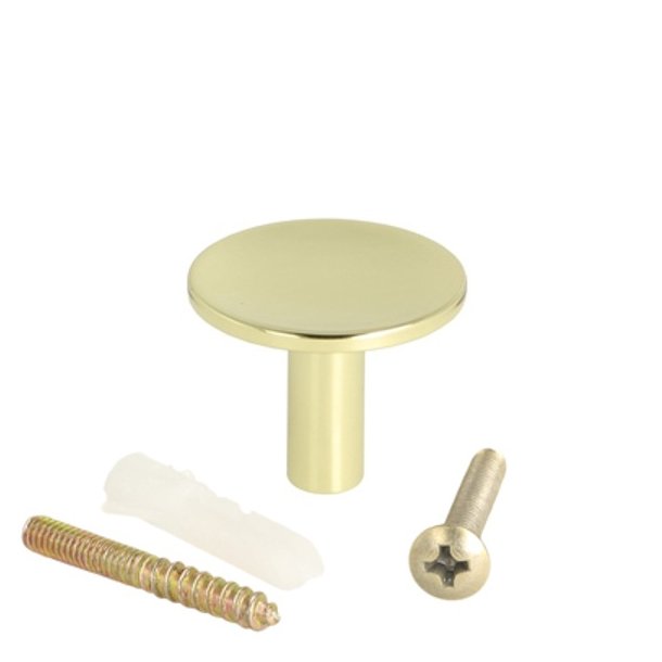 Mbelknop "Maia" - Poleret Messing med Lak - 28mm