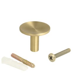 Mbelknop "Maia" - Brstet Messing med Lak - 28mm