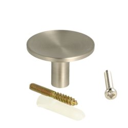 Mbelknop "Maia" - Brstet Stl Look - 35mm