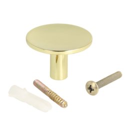 Mbelknop "Maia" - Poleret Messing med Lak - 35mm