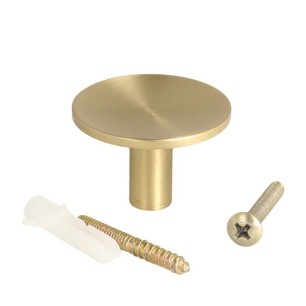 Mbelknop "Maia" - Brstet Messing med Lak - 35mm