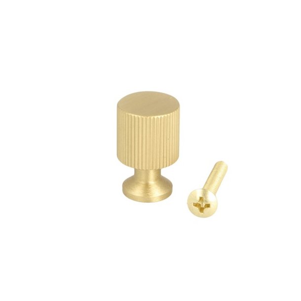 Mbelknop "Justa" - Brstet Messing med Lak - 16x25mm